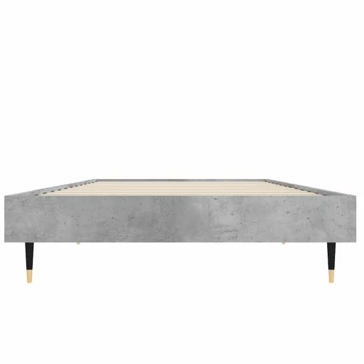 Betonszürke szerelt fa ágykeret 75 x 190 cm