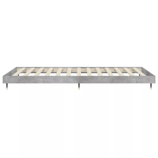 Betonszürke szerelt fa ágykeret 75 x 190 cm