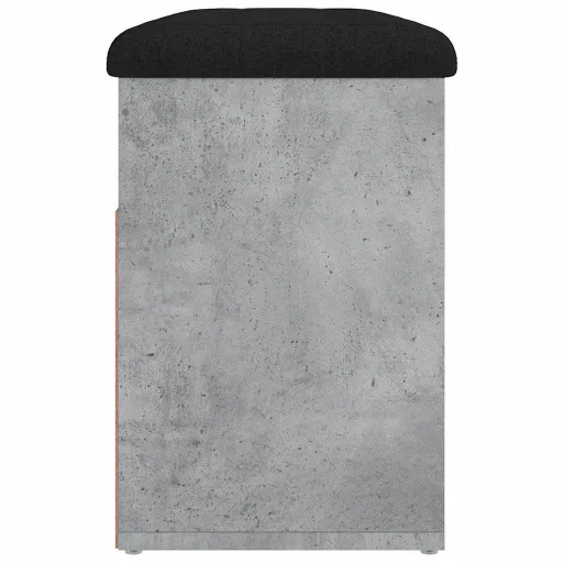 Betonszürke szerelt fa cipőtároló pad 82 x 32 x 45,5 cm