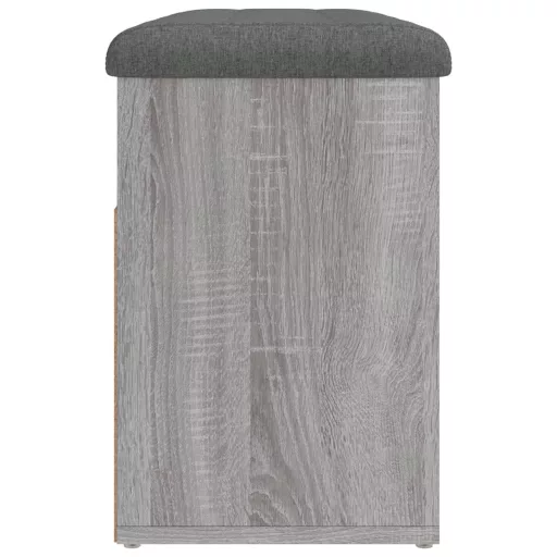 Szürke sonoma színű szerelt fa cipőtároló pad 82 x 32 x 45,5 cm