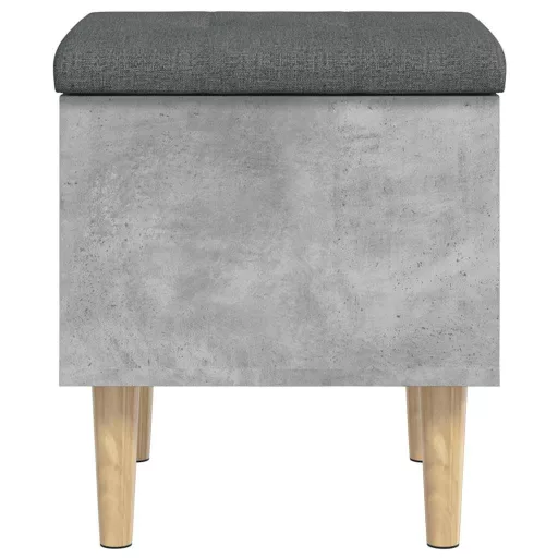 Betonszürke szerelt fa tárolópad 42x42x46 cm