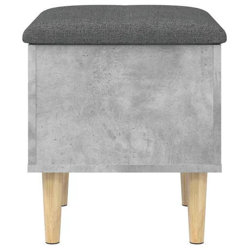 Betonszürke szerelt fa tárolópad 42x42x46 cm