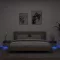 2 db betonszürke éjjeliszekrény LED-világítással 40x39x37 cm