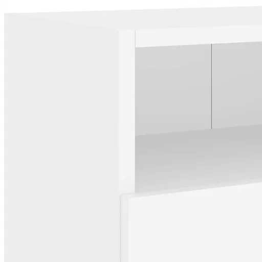 Fehér szerelt fa fali TV-szekrény 100 x 30 x 30 cm