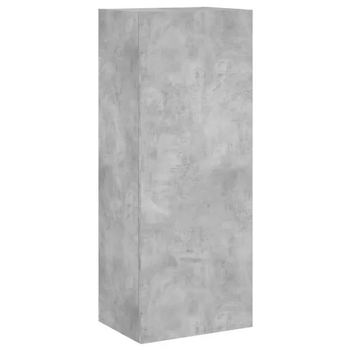 Betonszürke szerelt fa fali TV-szekrény 40,5 x 30 x 102 cm
