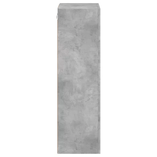 Betonszürke szerelt fa fali TV-szekrény 40,5 x 30 x 102 cm