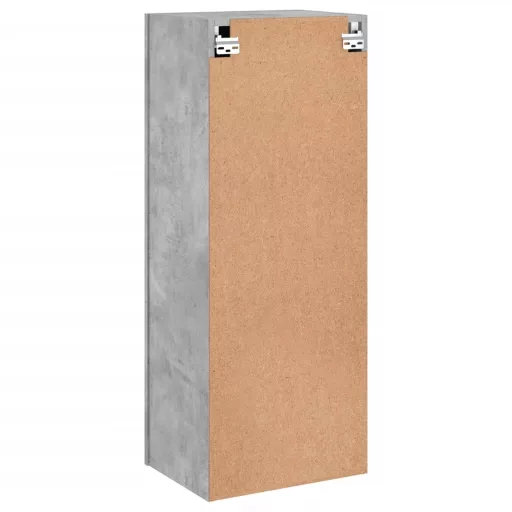 Betonszürke szerelt fa fali TV-szekrény 40,5 x 30 x 102 cm