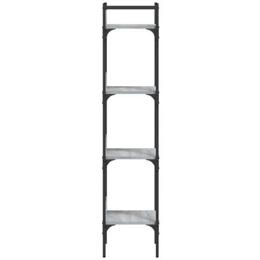 4 szintes szürke sonoma szerelt fa könyvespolc 35x30x138,5 cm