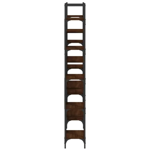 Barna tölgy színű szerelt fa könyvespolc 155,5 x 24 x 166,5 cm