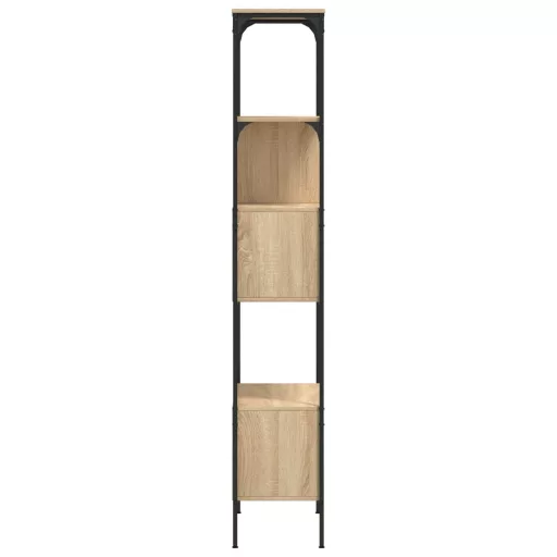 5 szintes sonoma tölgy színű fa könyvespolc 76 x 33 x 188,5 cm