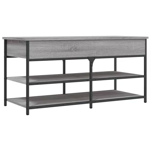 Szürke sonoma színű szerelt fa cipőpolc 100 x 42,5 x 50 cm