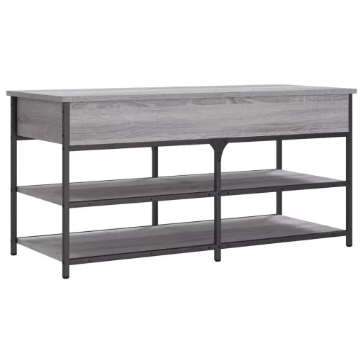 Szürke sonoma színű szerelt fa cipőpolc 100 x 42,5 x 50 cm