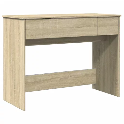 Sonoma tölgy színű fésülködőasztal tükörrel 100x45x76 cm
