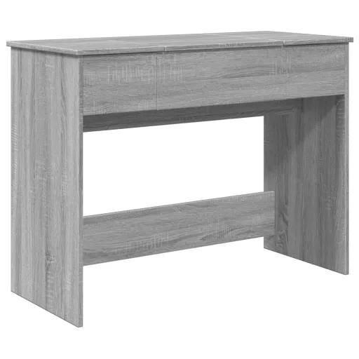 Szürke sonoma színű fésülködőasztal tükörrel 100x45x76 cm