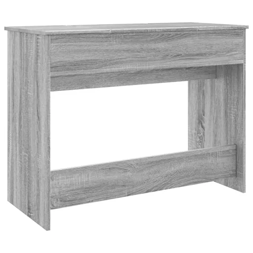 Szürke sonoma színű fésülködőasztal tükörrel 100x45x76 cm