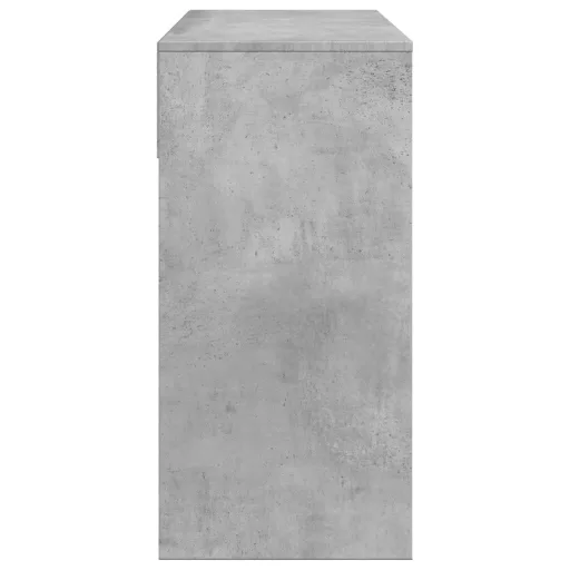 Betonszürke fésülködőasztal tükörrel 80x39x80 cm