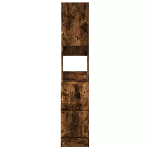 Füstös tölgy színű szerelt fa konyhaszekrény 35 x 50 x 180 cm
