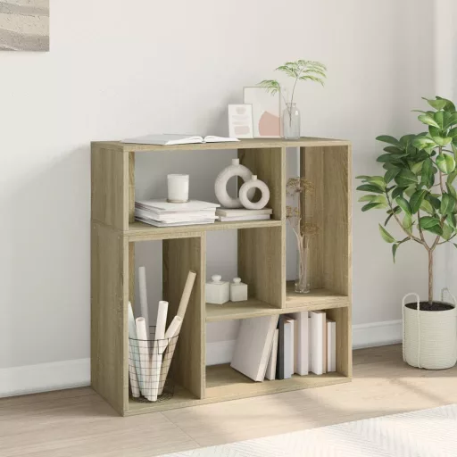 2 db sonoma tölgy színű szerelt fa TV-szekrény 75 x 30 x 50 cm