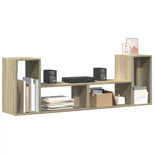 2 db sonoma tölgy színű szerelt fa TV-szekrény 75 x 30 x 50 cm