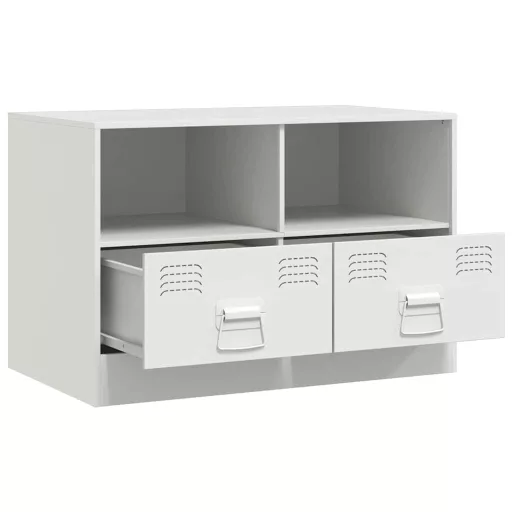 2 db fehér acél TV-szekrény 67 x 39 x 44 cm