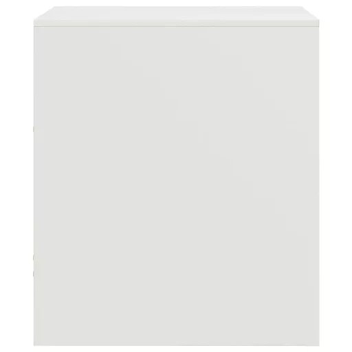 2 db fehér acél éjjeliszekrény 34,5 x 39 x 44 cm