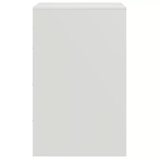 2 db fehér acél éjjeliszekrény 34,5x39x62 cm