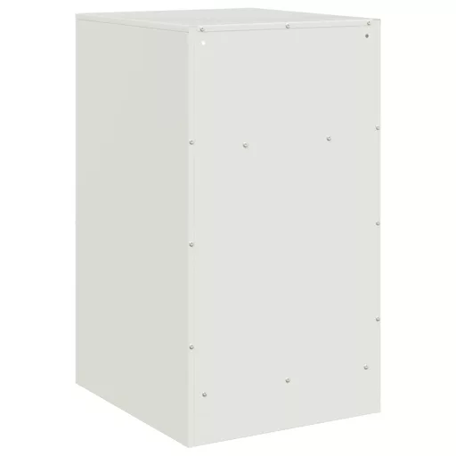 2 db fehér acél éjjeliszekrény 34,5x39x62 cm