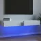 2 db fehér TV-szekrény LED-lámpákkal 60x35x15,5 cm