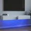 2 db fehér TV-szekrény LED-lámpákkal 60x35x15,5 cm