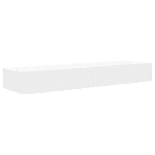 2 db fehér TV-szekrény LED-lámpákkal 60x35x15,5 cm