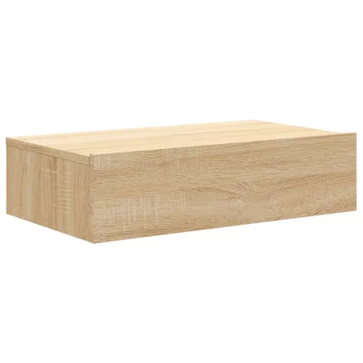 Sonoma tölgyszínű TV-szekrény LED-lámpákkal 60x35x15,5 cm