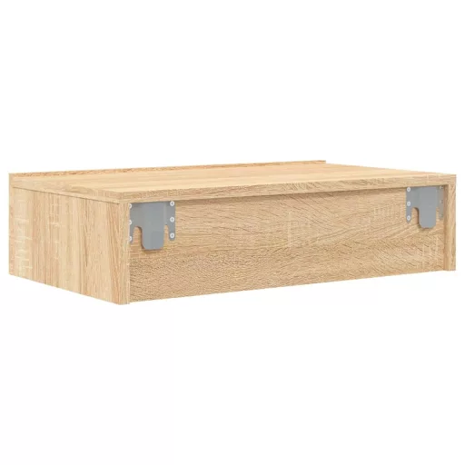 Sonoma tölgyszínű TV-szekrény LED-lámpákkal 60x35x15,5 cm