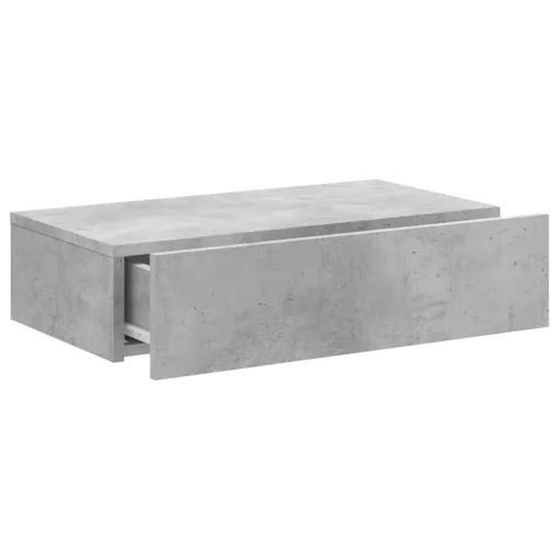Betonszürke TV-szekrény LED-lámpákkal 60x35x15,5 cm