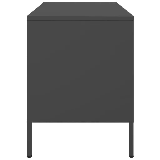 2 db fekete acél TV-szekrény 68 x 39 x 50,5 cm