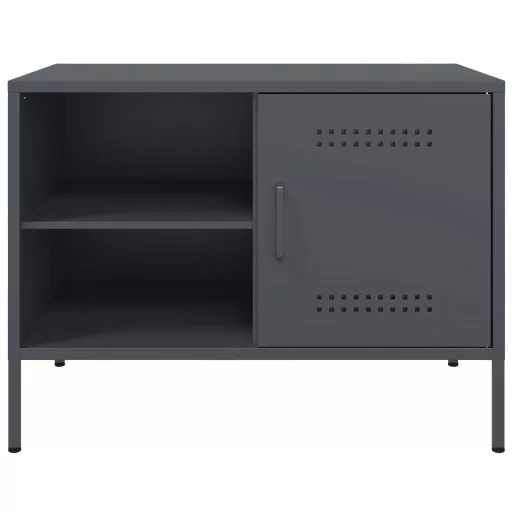 Antracitszürke acél TV-szekrény 68 x 39 x 50,5 cm