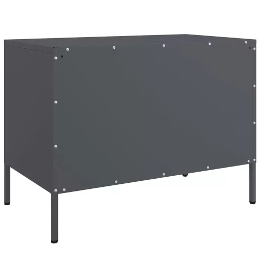 Antracitszürke acél TV-szekrény 68 x 39 x 50,5 cm
