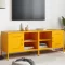 2 db mustársárga acél TV-szekrény 68 x 39 x 50,5 cm