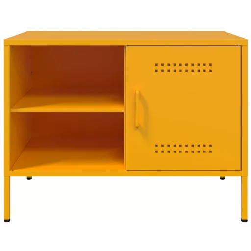 2 db mustársárga acél TV-szekrény 68 x 39 x 50,5 cm