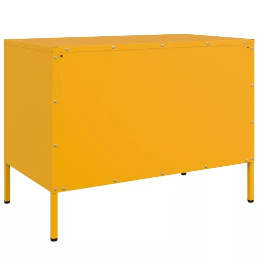 2 db mustársárga acél TV-szekrény 68 x 39 x 50,5 cm