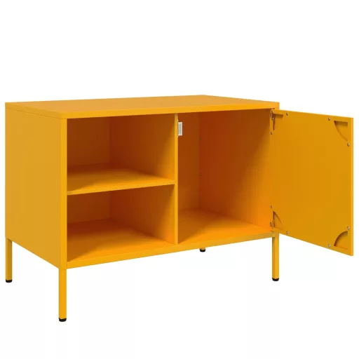 2 db mustársárga acél TV-szekrény 68 x 39 x 50,5 cm