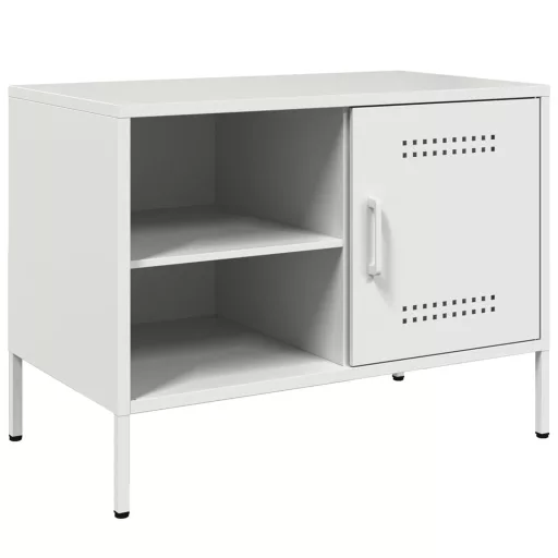 Fehér acél TV-szekrény 68 x 39 x 50,5 cm