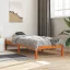 Viaszbarna tömör fenyőfa ágy matrac nélkül 90 x 200 cm