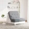 Fehér tömör fenyőfa futon kanapéágy matraccal 80 x 206 x 11 cm