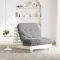 Fehér tömör fenyőfa futon kanapéágy matraccal 90 x 206 x 11 cm