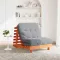 Viaszbarna tömör fenyőfa futon kanapéágy matraccal 90x206x11 cm