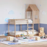 Tömör fenyőfa gyerekágytető 55 x 99 x 139,5 cm