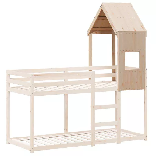 Tömör fenyőfa gyerekágytető 55 x 99 x 139,5 cm
