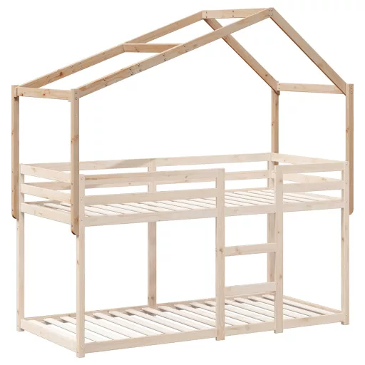Tömör fenyőfa gyerekágytető 213 x 85,5 x 144,5 cm