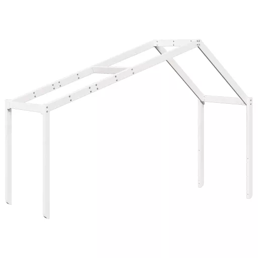 Fehér tömör fenyőfa gyerekágytető 213 x 85,5 x 144,5 cm