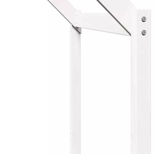 Fehér tömör fenyőfa gyerekágytető 213 x 85,5 x 144,5 cm